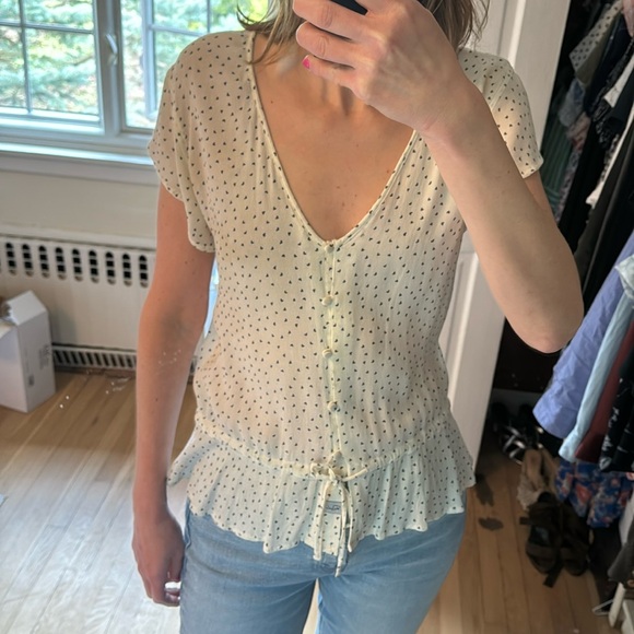 Rails Short Sleeve Heart Blouse - size small - Picture 1 of 5